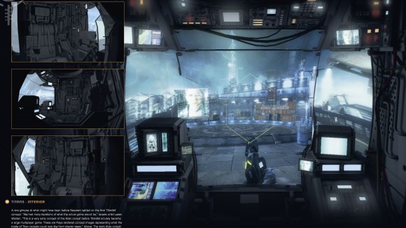 Concept art detailing the interior of a Titan.