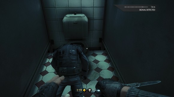 Bathroom stealth, a highlight of all good first person shooters.